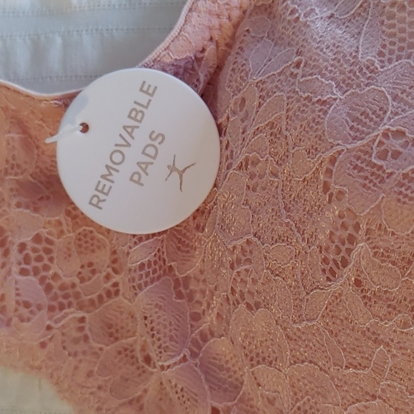 NWT Danskin Soft Lace Pink/Blush Bra XL - Picture 5 of 11